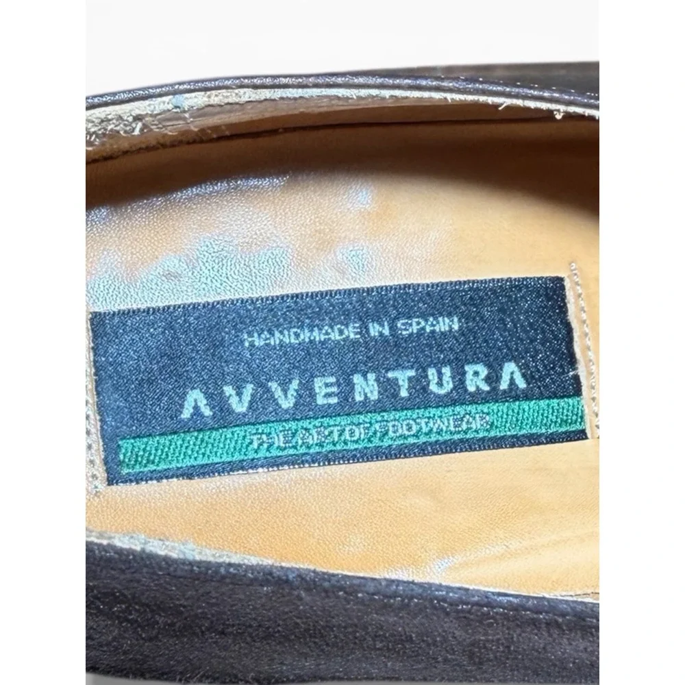 Avventura Men's Brown Slip-On Dress Shoes‎ with Casual Strap Sz 10 Made in Spain